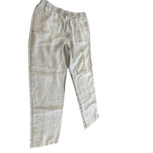 "TOMMY BAHAMA" RELAX Linen Trousers‎ Pants Flat Front SZ L Men's Beach Tropical